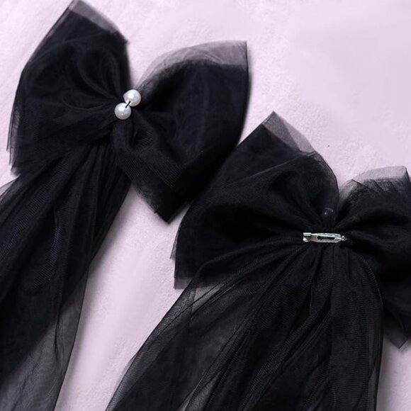 Bow Tulle Double Shoulder Shawl main image 4